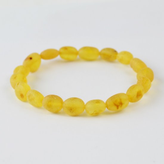 Raw amber bracelet dark yellow